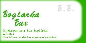 boglarka bux business card